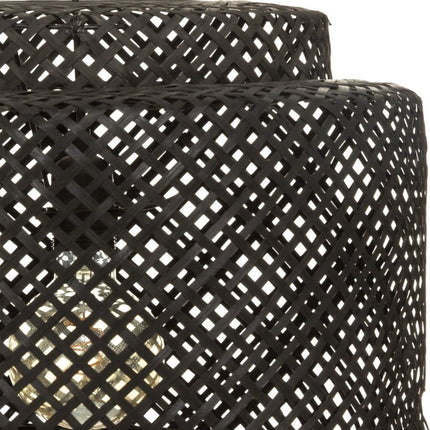 Hängeleuchte Geflochtenes Bambus – Beleuchtung – Rattan – Ø40 cm – Schwarz