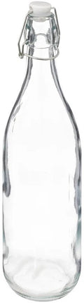 5Five Beugelfles/weckfles - 4x - glas - transparant - luchtdicht - 1 liter - waterfles - limonade