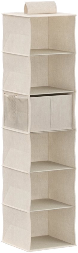 Organisateur de penderie suspendu 10 compartiments Five® - Dressy + - Beige