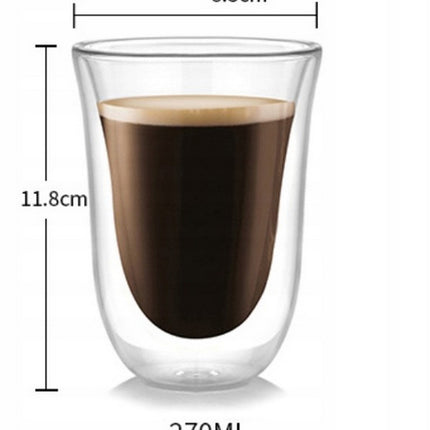 6 stuks Dubbelwandige Glazen - 270 ml