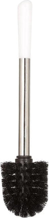 2x 5five wc-/toiletborstel met houder rond - wit glans - keramiek - 36 cm
