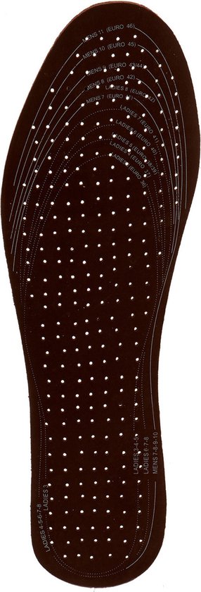 Insoles 36 X 11.5 Cm Faux Leather Brown