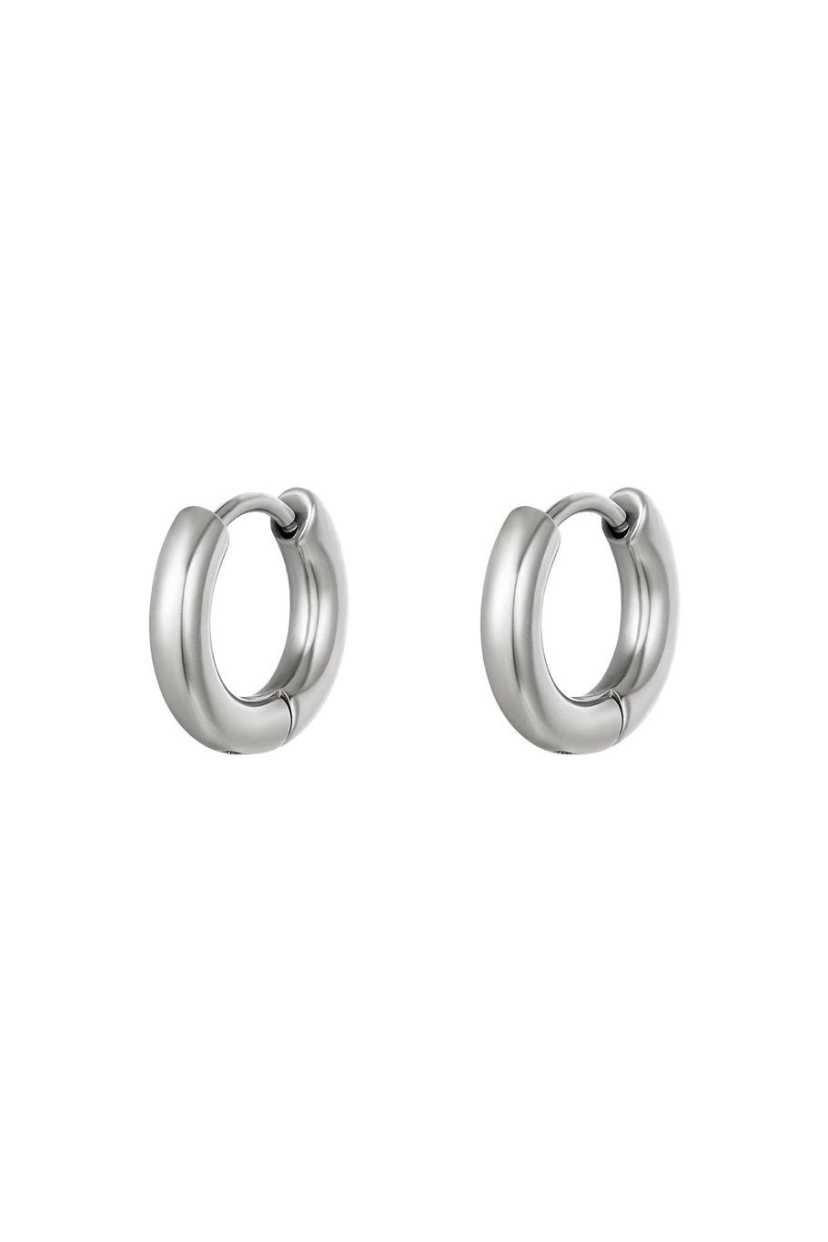 Basic earrings - mini - Silver-colored - Stainless Steel - set of 2