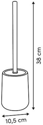 WC-Borstel Strio Hoog - 39 cm Keramiek Celadongroen – Stijlvol en Praktisch - Toiletborstel - Modern Klassiek - Groene Strepen - Keramisch