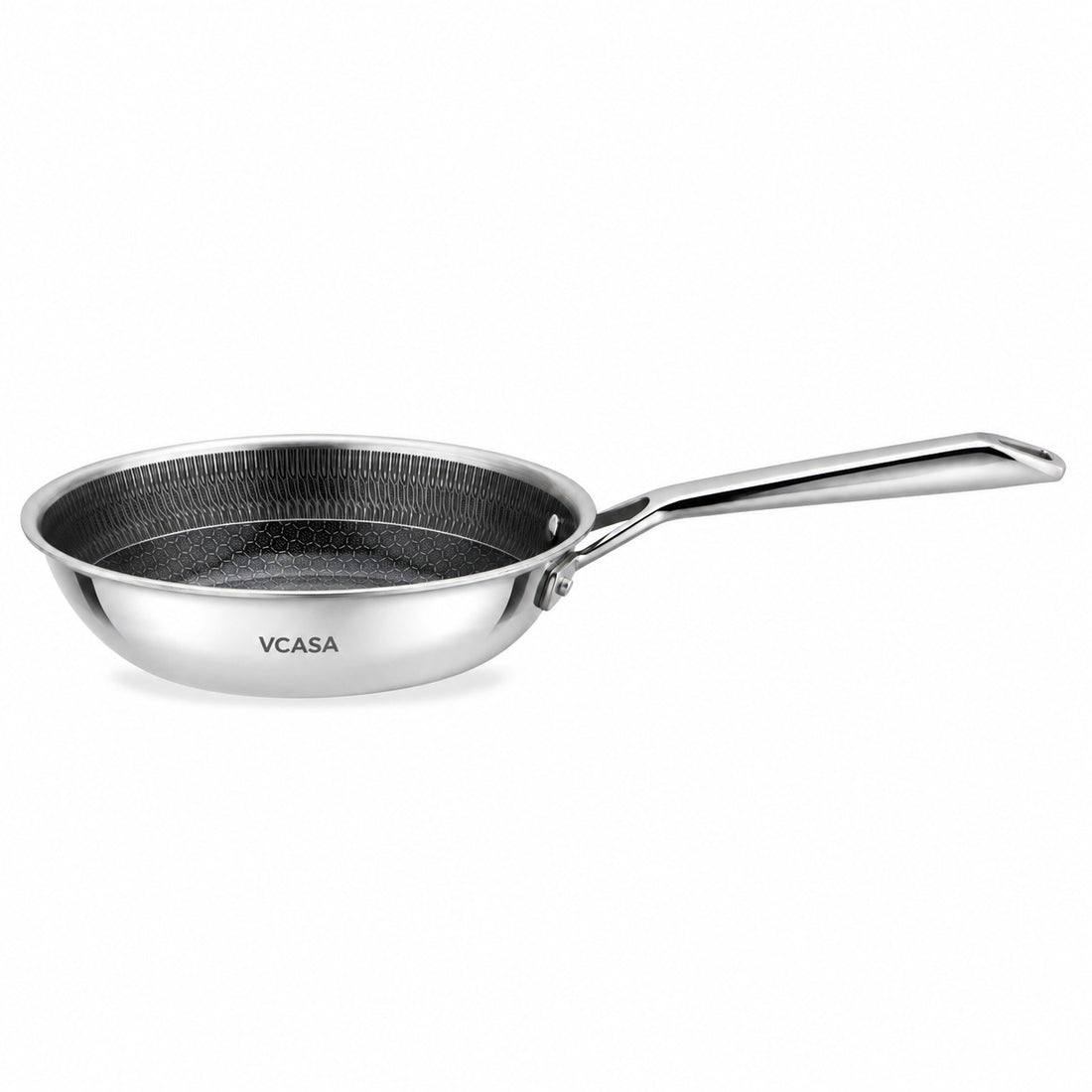 Vcasa keramische koekenpan 20 cm, PFAS-vrije antiaanbaklaag, tri-ply, Velora