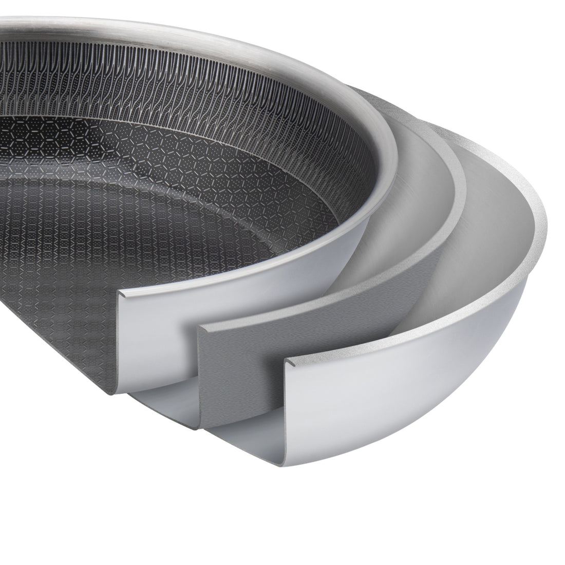 Vcasa keramische koekenpan 24 cm, PFAS-vrije antiaanbaklaag, tri-ply, Velora
