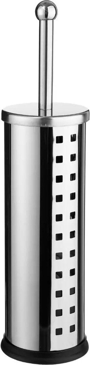 Brosse WC avec support ronde acier inoxydable 39 cm