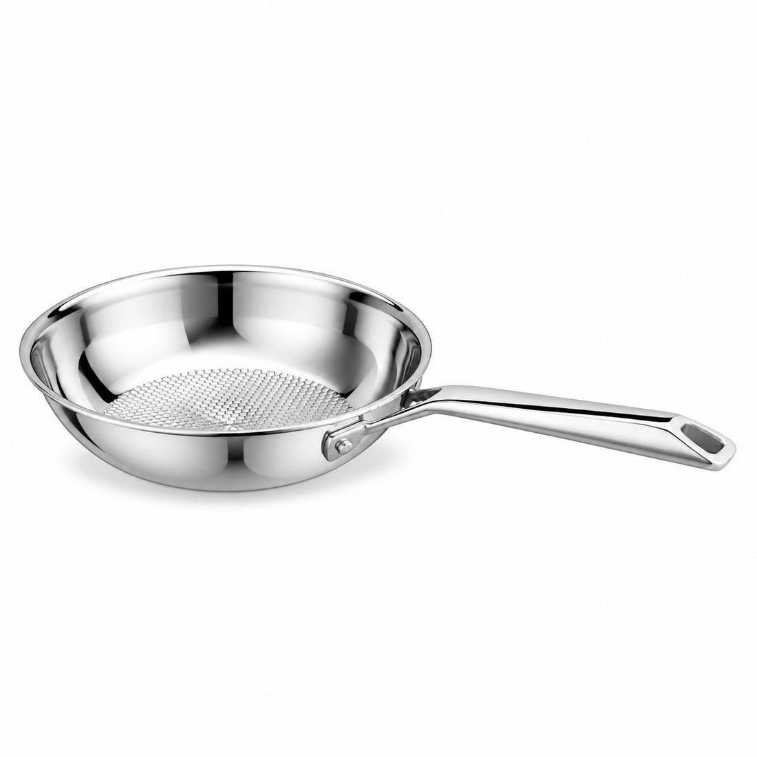 Vcasa rvs koekenpan 20 cm, tri-ply met honingraatstructuur, Velora
