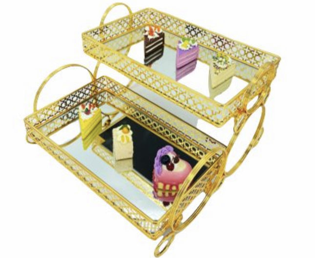 Etagere Spiegel Tablett 2 Etagen