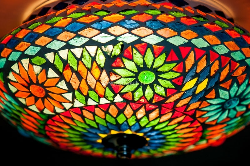 Plafonnier Oriental Multicolore Ø25 - plafonnier