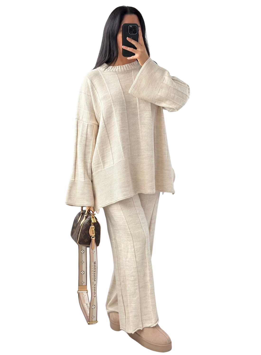 Nina Twinset – Ensemble Confortable Oversize – Taille Unique