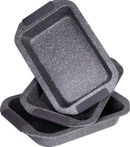 Rôtissoire en granit 3 pièces - Plat de cuisson
