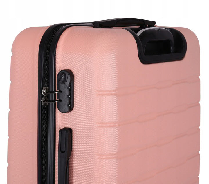 Kofferset roze 3-delig – harde ABS koffers S, M en L met 360° wielen – foto 2