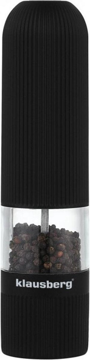 Klausberg 7434 elektrische pepermolen – mat zwart, 60 ml
