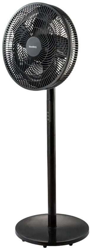 Klausberg - Staande Ventilator - Vloerventilator met Afstandsbediening - Timer - LED Display 50W - Stille Ventilator met Oscillatie 90° - 3 Standen - Verstelbare Hoogte Ventilator - Ø40cm - Zwart