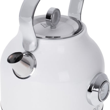 Waterkoker met thermometer - Wit - 1.7 liter - metaal