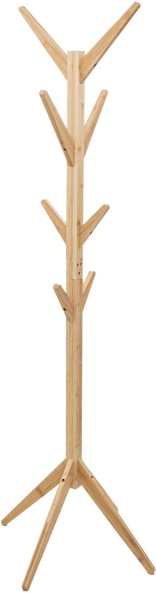 5Five Garderobenständer - beige - Bambus - 8 Haken - 60 x 60 x 178 cm
