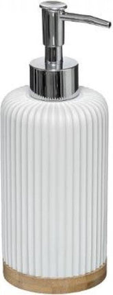 5Five Seifenspender - Kunststein - weiß - 270 ml - nachfüllbar - Toilette/Bad/WC