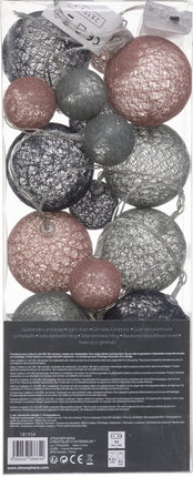 Atmosphera Lichtslinger - 20 verlichte balletjes - multi kleuren mix - 210 cm - batterijen