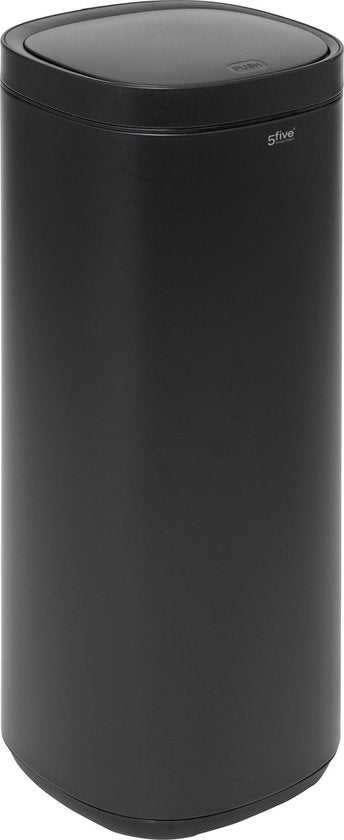 5Five Poubelle à pédale - Fermeture douce - 50L - Noir
