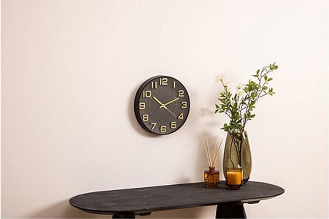 Atmosphera Doris wandklok zwart goud – moderne klok, Ø 30 cm – foto 2