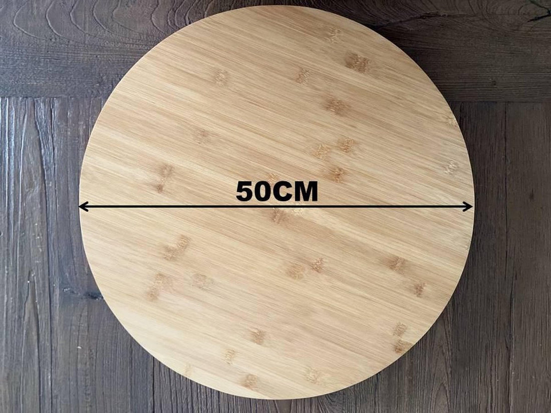 Secret de Gourmet draaiplateau 50 cm – bamboe serveer- en borrelplank – foto 4
