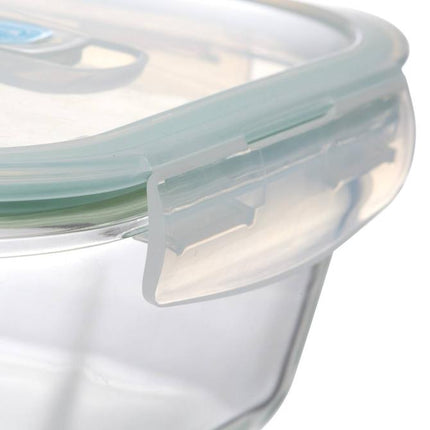5Five Vershoudbakje met deksel - glas - luchtdicht - met clips - 26 x 21 x 8 cm - 2260 ml