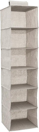 5Five Schrank-Organizer – hängend – 6 Fächer – 30 x 30 x 120 cm – beige