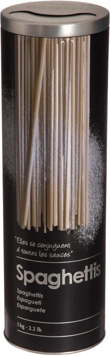 Five Boîte à spaghettis - noir - métal - relief - Pot/Bocale de rangement de luxe