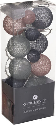 Atmosphera Lichtslinger - 20 verlichte balletjes - multi kleuren mix - 210 cm - batterijen