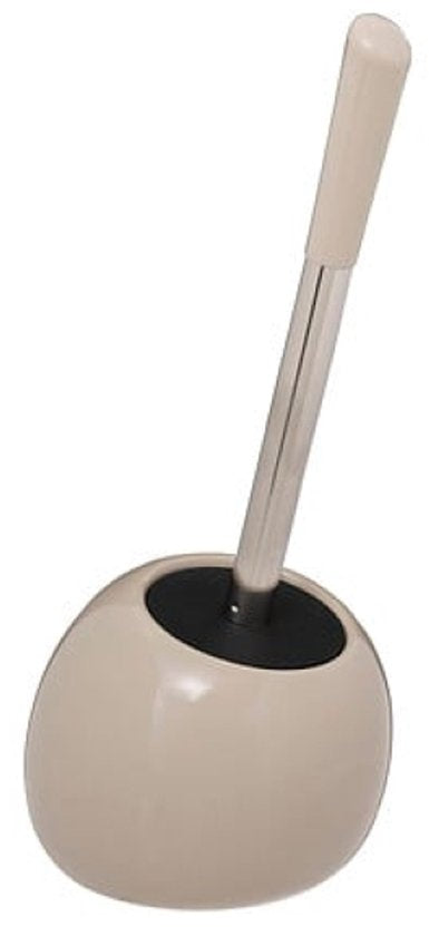 Toiletbril en toiletborstel set Colors Linen – beige linnen, HDF en keramiek – foto 4