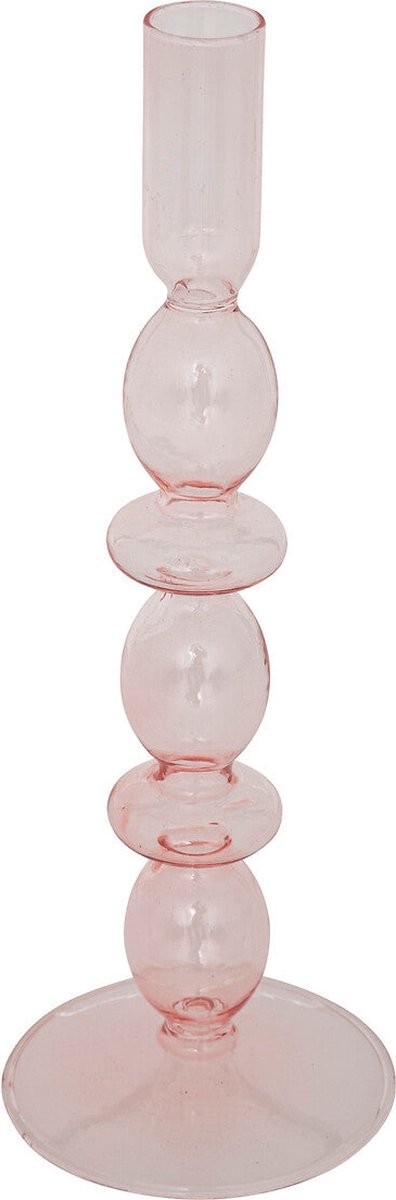 Atmosphera Glaskerzenständer Ø9xH26cm - Hellrosa