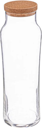 Secret de Gourmet Water Karaf met afsluitdop van kurk - glas - 1 Liter - schenkkan