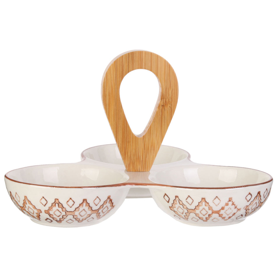 3-compartment appetizer tray