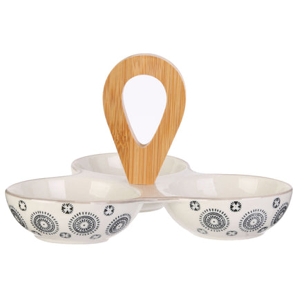 3 vak aperitieven schaal
