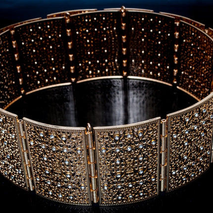 Gouden riem simpel met stenen groot