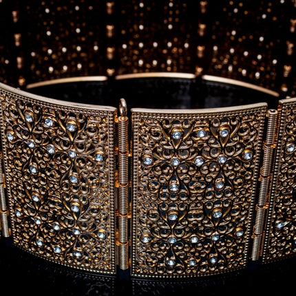 Gouden riem simpel met stenen groot