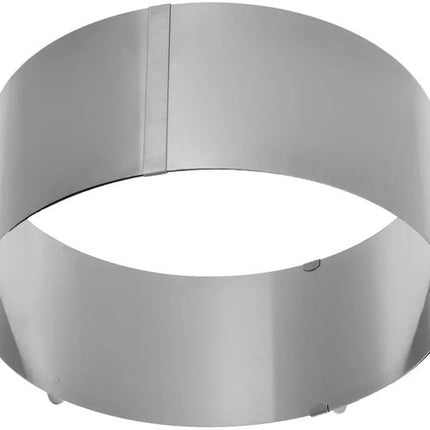Kinghoff Verstelbare Taartring - Roestvrijstalen Taartvorm Ø16-30 cm x 8,5 cm (KH4614) - Uitbreidbaar en Geschikt voor Verschillende Taartformaten