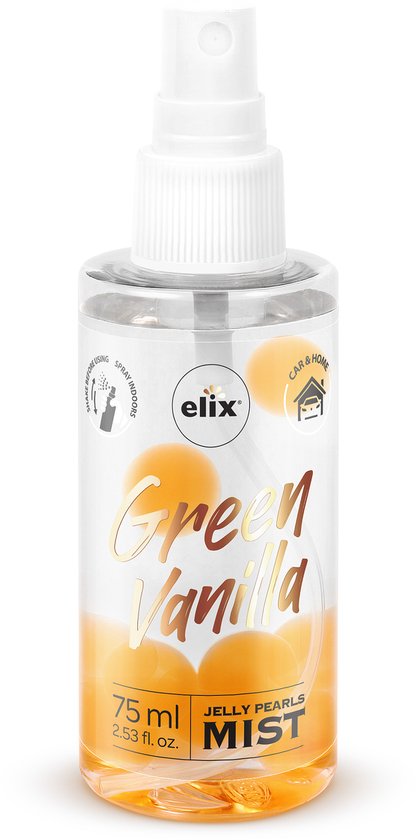 Elix Jelly Pearls luchtverfrisser spray Green Vanilla – 75 ml