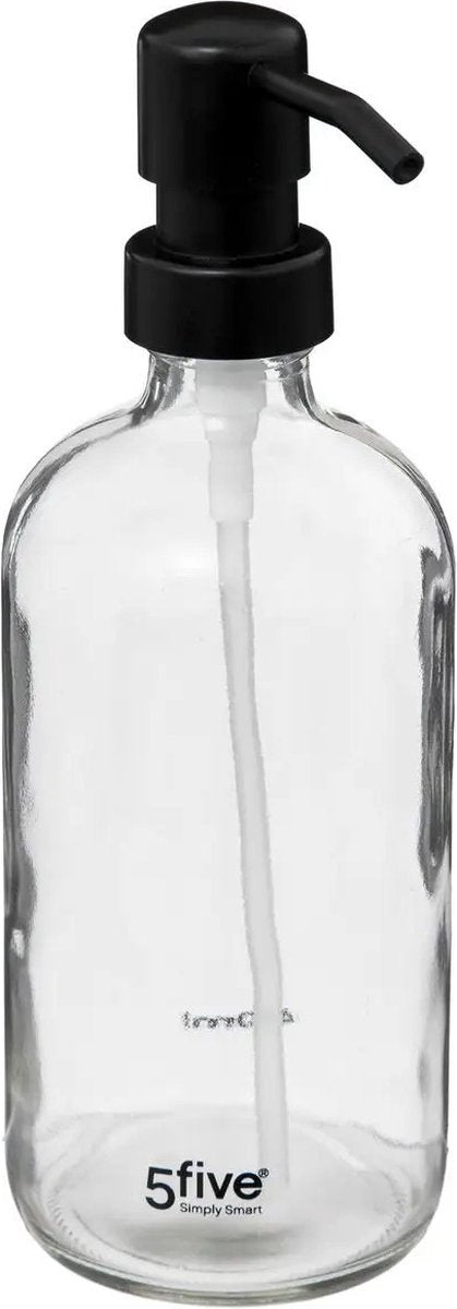 5five Seifenspender aus Glas - transparent - 450 ml