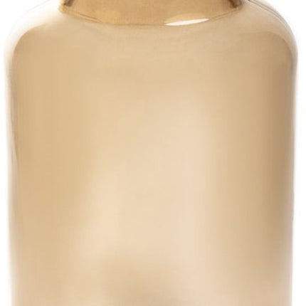 Homla - Tenno Bloemenvaas - Decoratieve Vaas - Modern Design - Groot Glazen Vaas voor Droogbloemen & Boeket- Scandinavisch Interieur - Stijlvolle Woonaccessoire - Ø14.5 x 25.5 cm - Beige