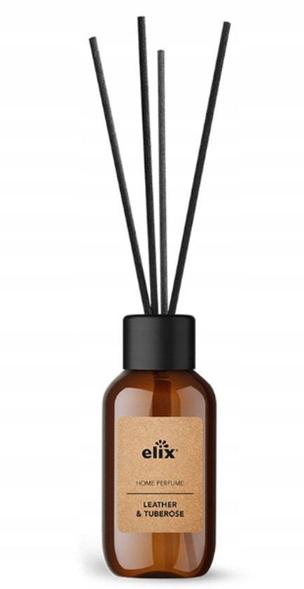 Elix geurstokjes Leather & Tuberose 125 ml – reed diffuser voor binnen – foto 2