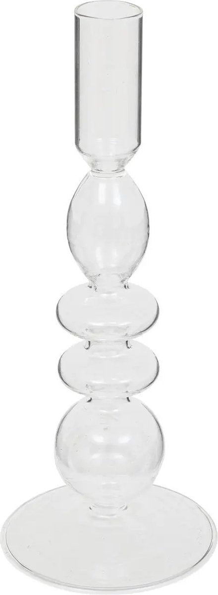 Atmosphera candle holder Murano - glass - dinner candles - transparent - D9 x H22 cm