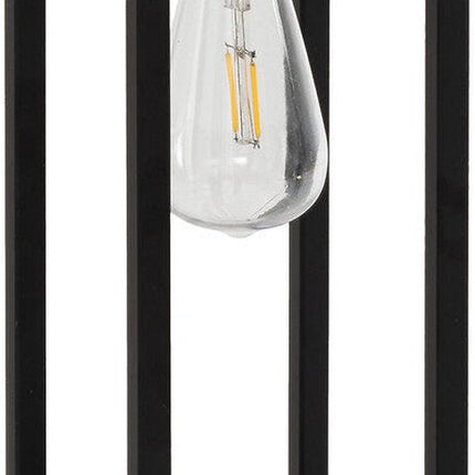 Atmosphera Faby Lantaarn op zonne-energie 13xH36cm - Batterijen/Lamp inbegrepen - Zwart