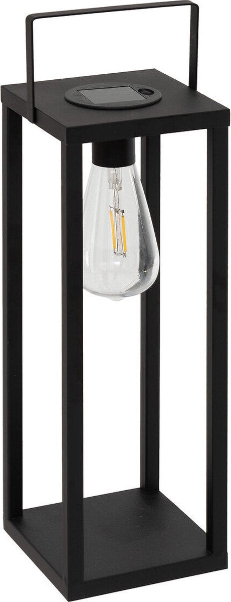 Atmosphera Faby solar lantaarn met LED – zwart, 36 cm hoog