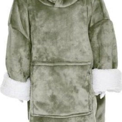 Atmosphera - Hoodie - Geruite Dino - Groen - 60 x 95 cm