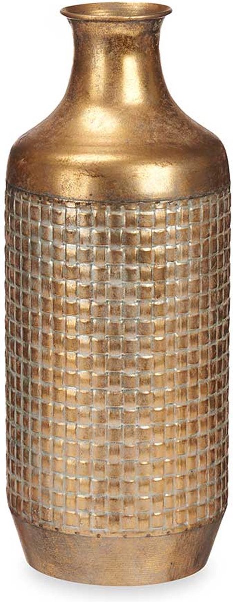 Giftdecor Vase à Fleurs Antique Roman - or - métal - 16 x 42 cm - Vase Design