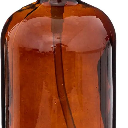 5Five Zeeppompje/dispenser Glass Lotion - transparant bruin - 7 x 21 cm - 450 ml - glas