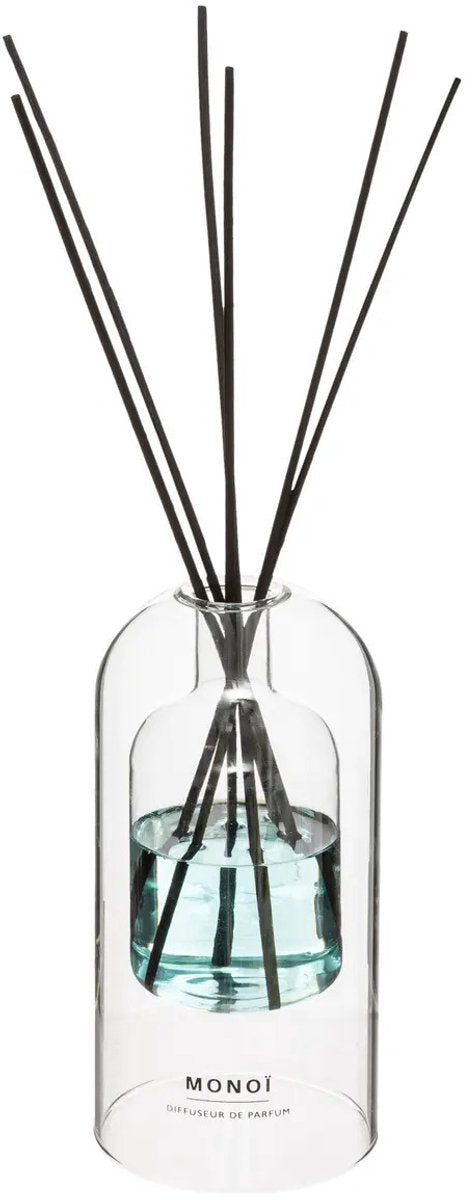 Atmosphera Duftstäbchen im luxuriösen Glasbehälter - Monoi - 150 ml - Duftspender - Raumparfüm