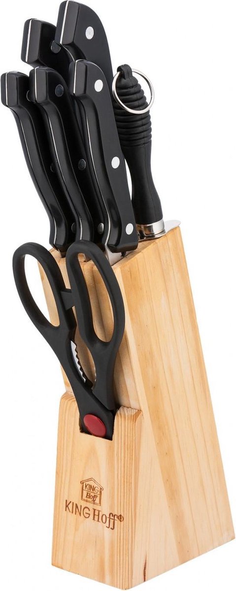 Kinghoff Set de couteaux avec bloc de couteaux en acier inoxydable - 8 pièces